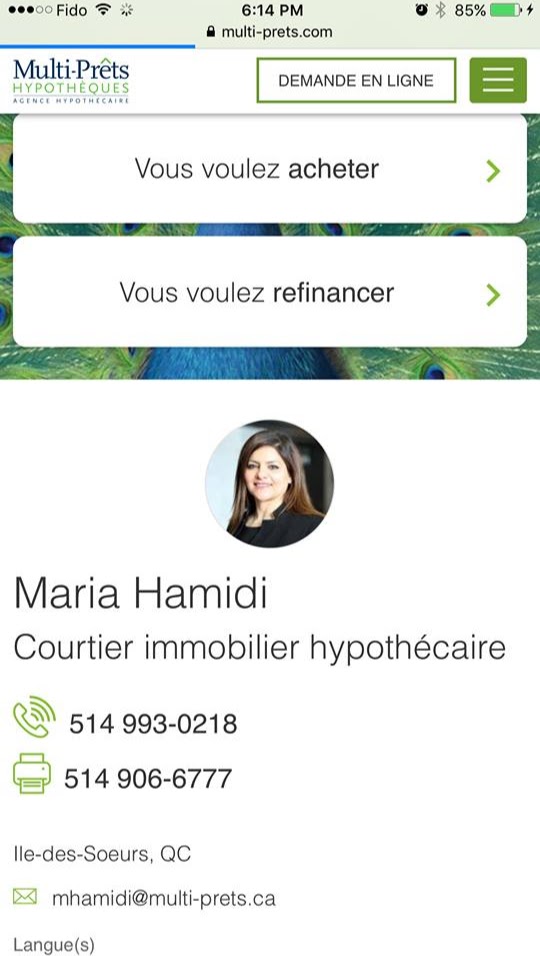 Maria Hamidi (Multi-prêts Hypothéques) | 14 Place du Commerce, Verdun, QC H3E 1T5, Canada | Phone: (514) 993-0218