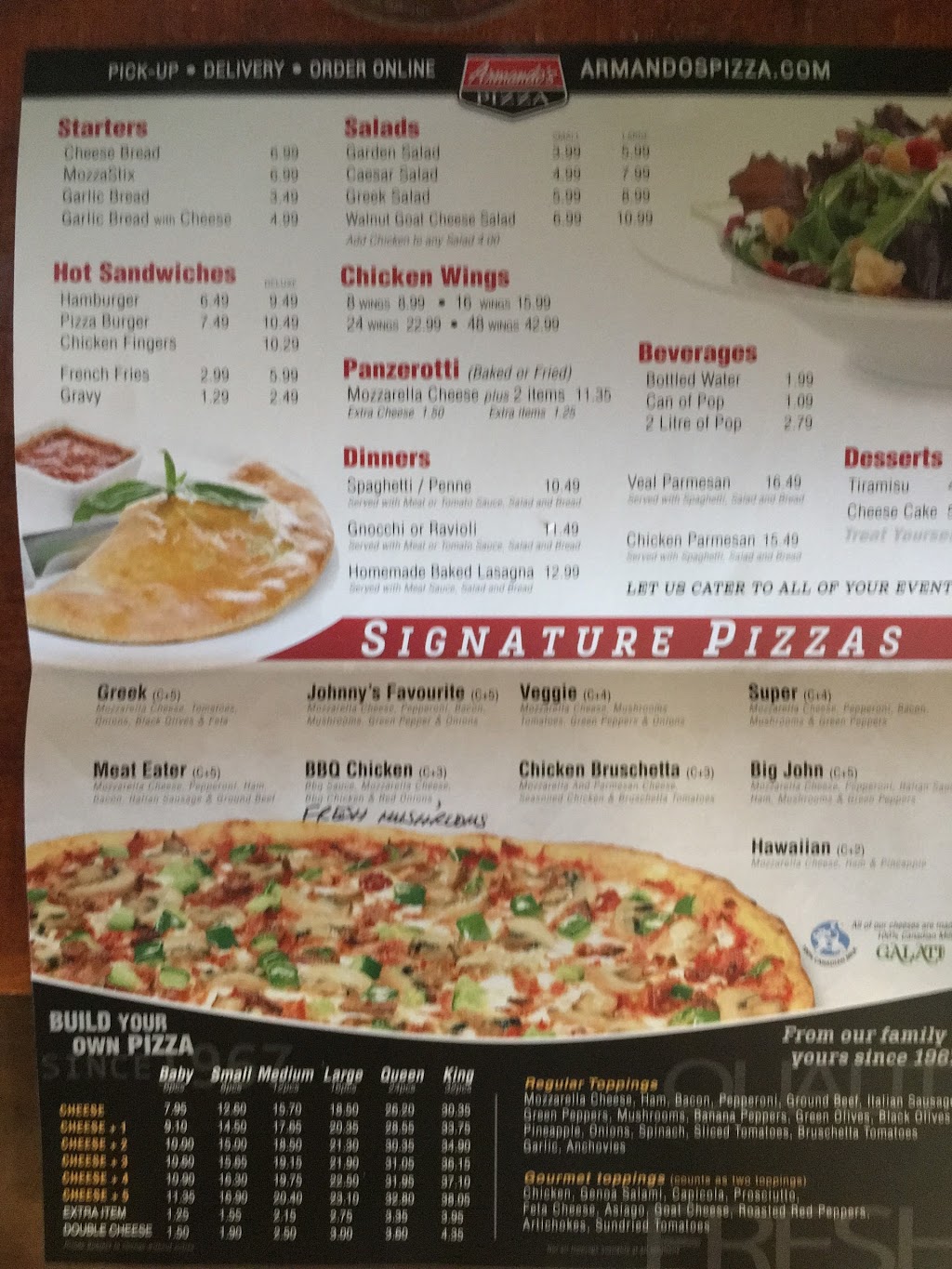 Armandos Pizza - LaSalle - Takeout & Delivery | 6146 Malden Rd, Windsor, ON N9H 1S8, Canada | Phone: (519) 734-1239