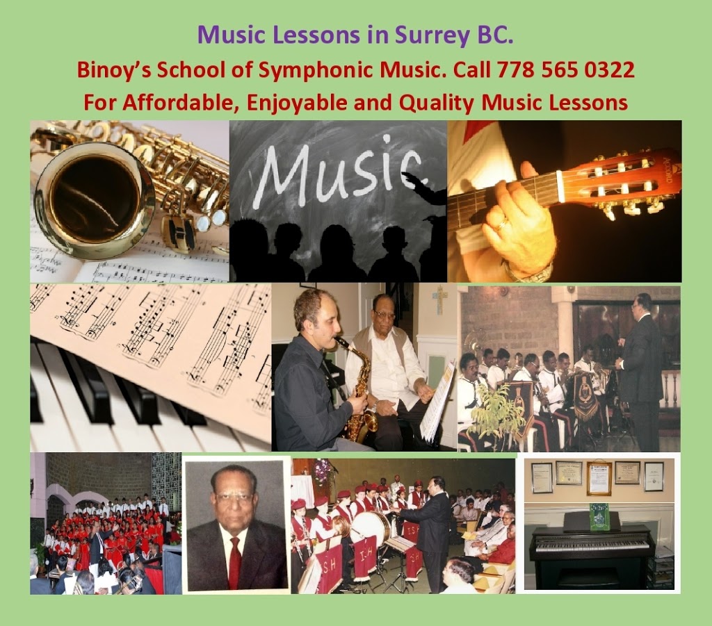 Binoys School of Symphonic music | 14270 Hawkstream Dr, Surrey, BC V3W 0V1, Canada | Phone: (778) 565-0322
