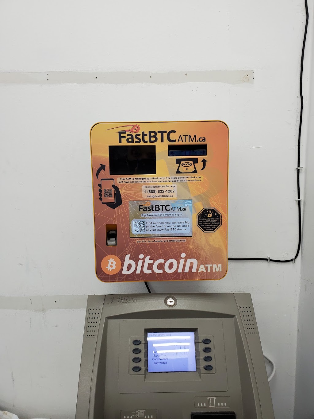 FastBTC Bitcoin ATM - RaceTrac Convenience Store | 3561 Sheppard Ave E #2, Scarborough, ON M1T 3K8, Canada | Phone: (888) 832-1282