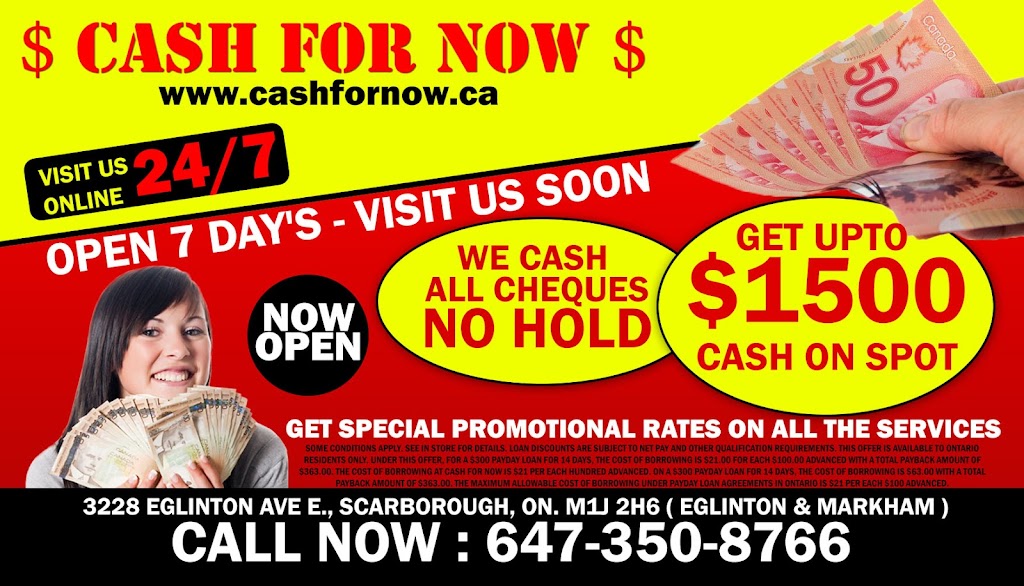 CASH FOR NOW | Right next to TL Kennedy High School, 3064 Hurontario St, Mississauga, ON L5B 1N7, Canada | Phone: (905) 232-8666