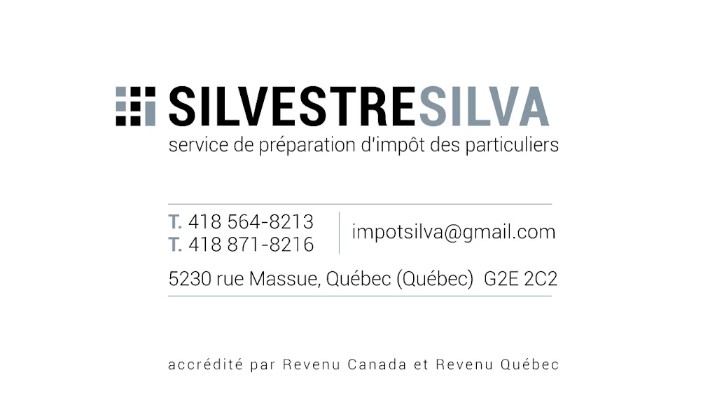 Impôt Silva | 5230 Rue Massue, Québec, QC G2E 2C2, Canada | Phone: (418) 871-8216