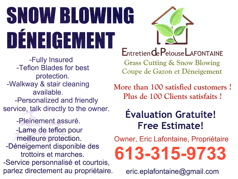 Entretien de Pelouse Lafontaine | 6491 Jeanne DArc Blvd N, Orléans, ON K1C 2R1, Canada | Phone: (613) 315-9733