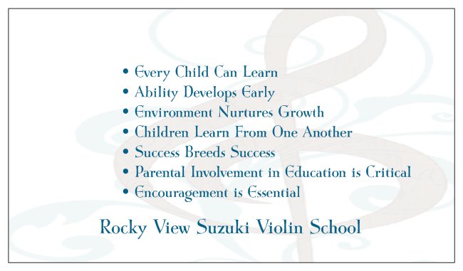 Rocky View Suzuki Violin School | 67 Baywater Ct SW, Airdrie, AB T4B 0A9, Canada | Phone: (403) 945-1477