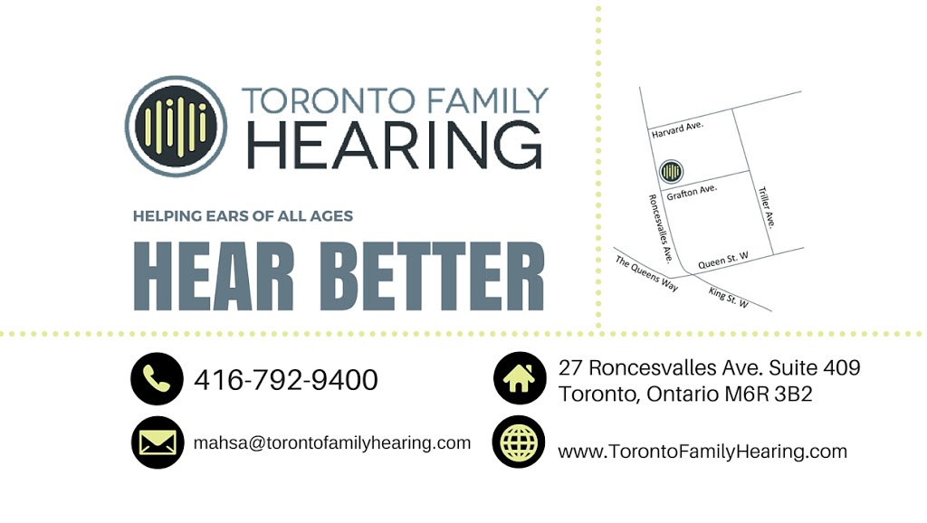 Toronto Family Hearing | 27 Roncesvalles Ave Suite 409, Toronto, ON M6R 3B2, Canada | Phone: (416) 792-9400