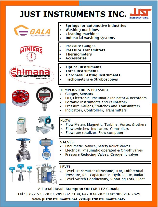 Just Instruments Inc. - Calibration Services | 173 Advance Blvd Unit 49, Brampton, ON L6T 4Z7, Canada | Phone: (647) 834-7829