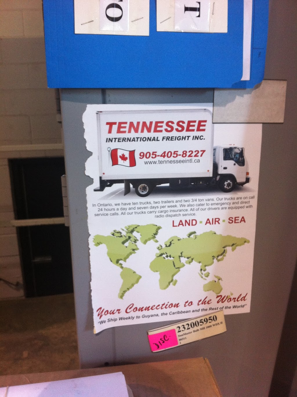 Tennessee International Freight Forwarders Inc | 2734 Slough St, Mississauga, ON L4T 1G3, Canada | Phone: (905) 405-8227