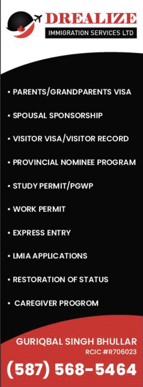 DREALIZE IMMIGRATION SERVICES LTD. | 4310 104 Ave NE UNIT 2260, Calgary, AB T3N 1W4, Canada | Phone: (587) 568-5464