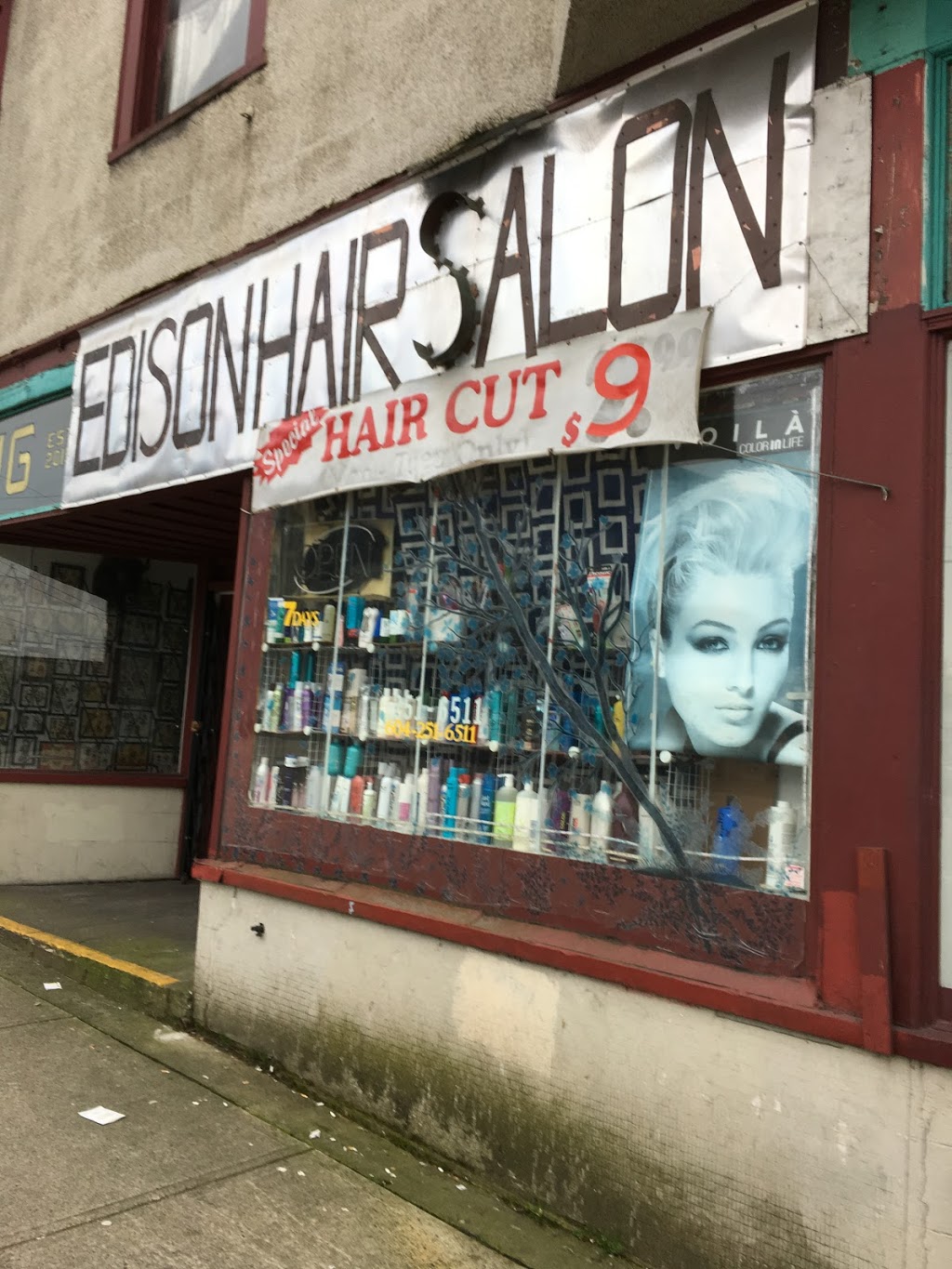 Edison Hair Salon | 2112 E Hastings St, Vancouver, BC V5L 1V1, Canada | Phone: (604) 251-6511
