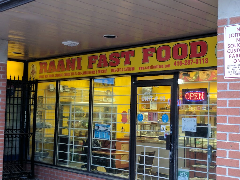Raani Fast Food | 3600 Ellesmere Rd #10, Scarborough, ON M1C 4Y8, Canada | Phone: (416) 613-2733