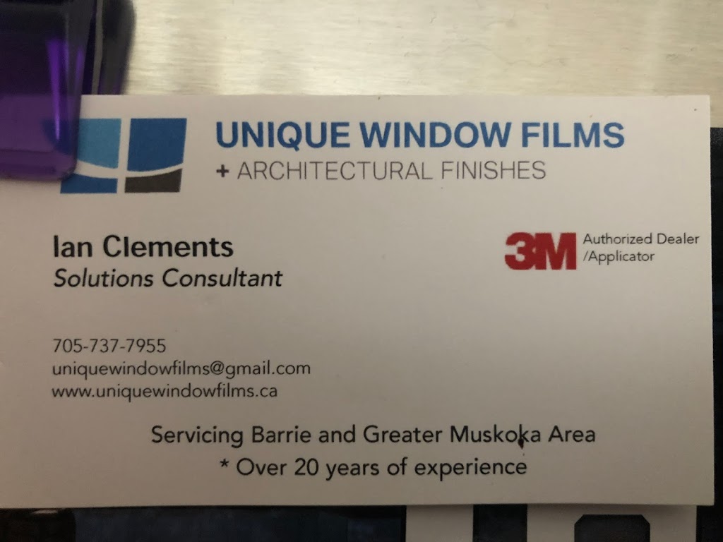 Unique Window Films and Architectural Finishes | 11 Birchwood Dr, Barrie, ON L4M 4W7, Canada | Phone: (705) 795-9343