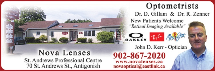 Nova Lenses Inc. - St Andrews Professional Centre | 70 St Andrews St, Antigonish, NS B2G 2H1, Canada | Phone: (902) 867-2020