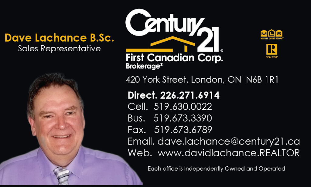 Dave Lachance BSc. - Grand Bend Realtor with Century 21 First Ca | 37 Deerfield Road Home Office, Grand Bend, ON N0M 1T0, Canada | Phone: (519) 630-0022