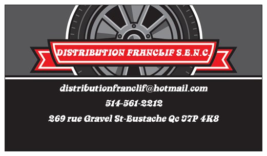 distribution franclif S.E.N.C. | 269 Rue Gravel, Saint-Eustache, QC J7P 4K8, Canada | Phone: (514) 561-2212