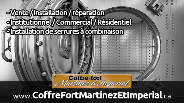 Coffre-fort Martinez et Imperial | 1107 Rang N, Saint-Norbert, QC J0K 3C0, Canada | Phone: (514) 497-7899