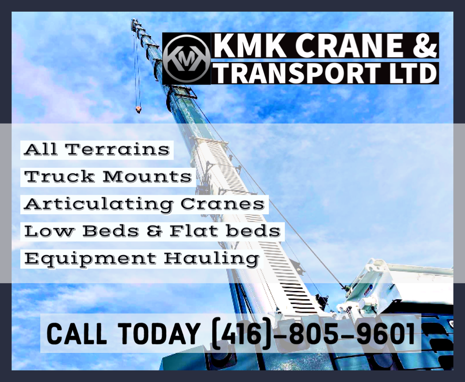 KMK Crane & Transport Ltd | 1247 Gina St, Innisfil, ON L9S 4Z2, Canada | Phone: (416) 805-9601