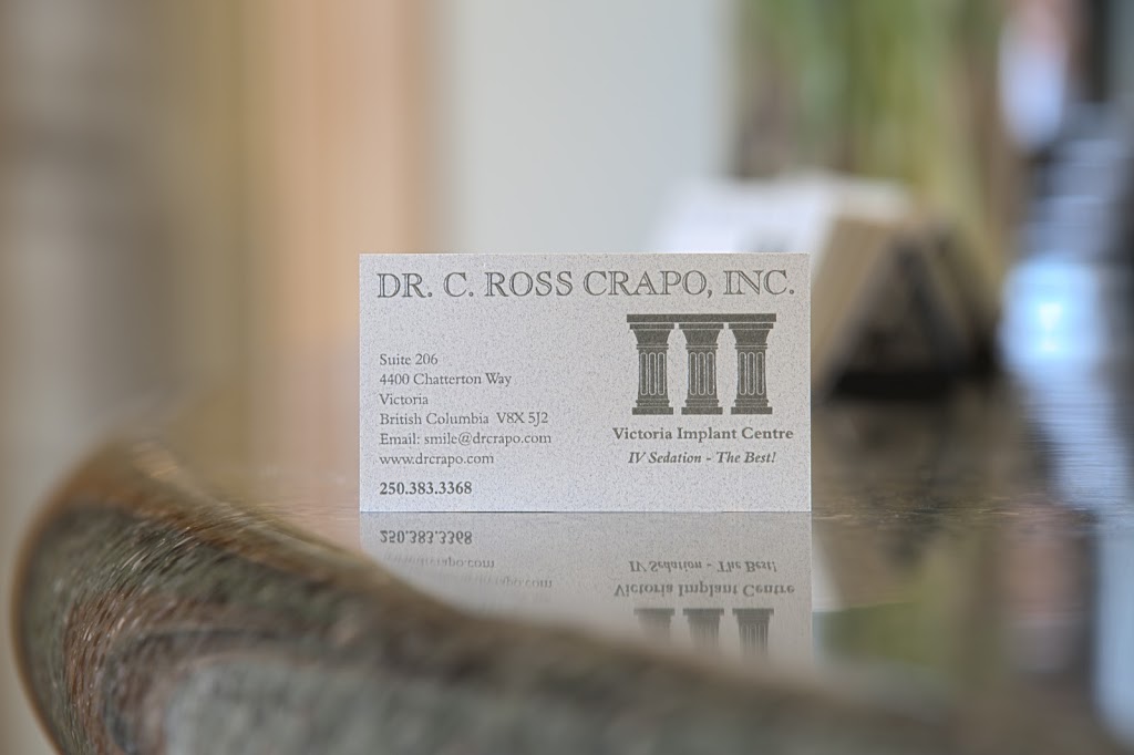 Dr. C. Ross Crapo, DDS | 206 - 4400 Chatterton Way, Victoria, BC V8X 5J2, Canada | Phone: (250) 383-3368