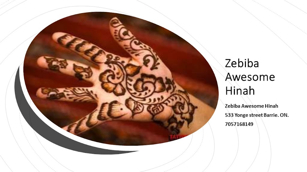 Zebiba Awesome Designs Henah, Barrie | 533 Yonge St, Barrie, ON L4N 4E1, Canada | Phone: (705) 716-8149
