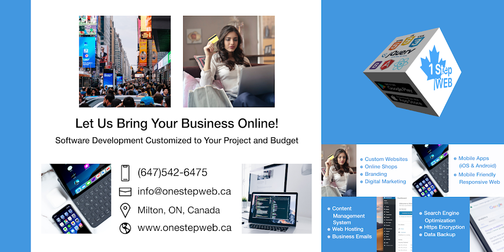 OneStepWeb.Ca | 176 Etheridge Ave, Milton, ON L9E 1H1, Canada | Phone: (647) 542-6475