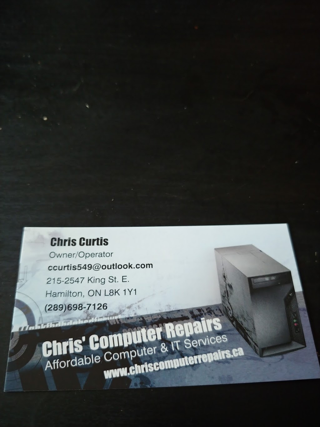 Chris Computer Repairs | 2547 King St E, Hamilton, ON L8K 1Y1, Canada | Phone: (289) 698-7126