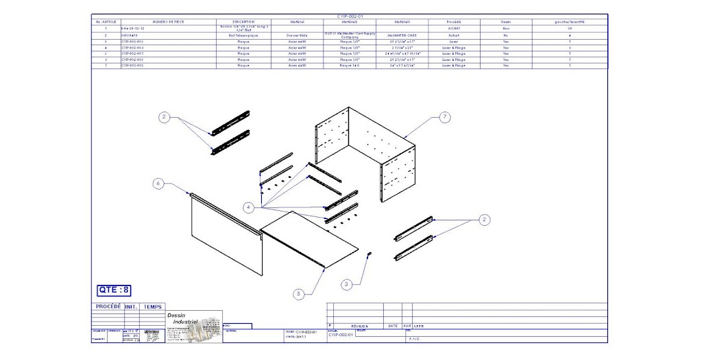 Dessin Industriel Denis Champagne | 184 Rang St Étienne N, Sainte-Marie, QC G6E 3A7, Canada | Phone: (418) 390-2187