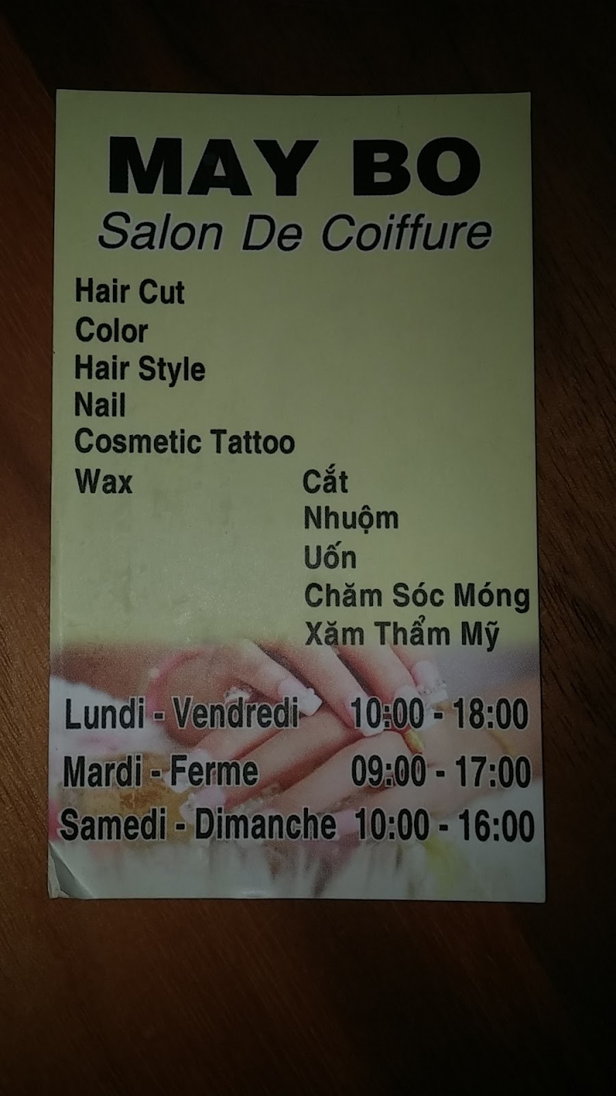 May Bo Salon de Coiffure | 820 Bd Décarie, Saint-Laurent, QC H4L 3L9, Canada | Phone: (514) 747-2291