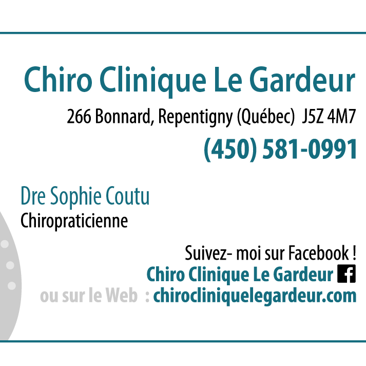 Dre Sophie Coutu, chiropraticienne | 266 Rue Bonnard, Repentigny, QC J5Z 4M7, Canada | Phone: (450) 581-0991