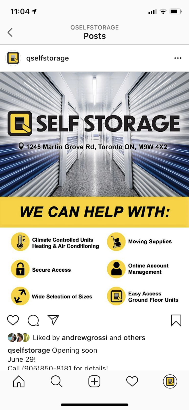 Q Self Storage | 1245 Martin Grove Rd, Etobicoke, ON M9W 4X2, Canada | Phone: (416) 743-8181