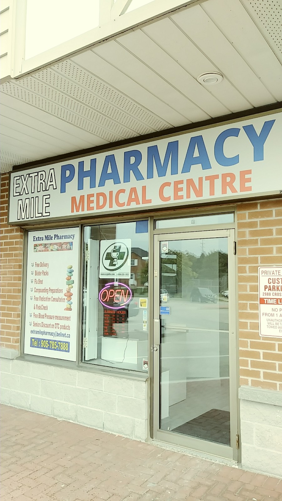 Extra Mile Pharmacy & Medical Centre | 6-2980 Crosscurrent Dr, Mississauga, ON L5N 7C7, Canada | Phone: (905) 785-7888