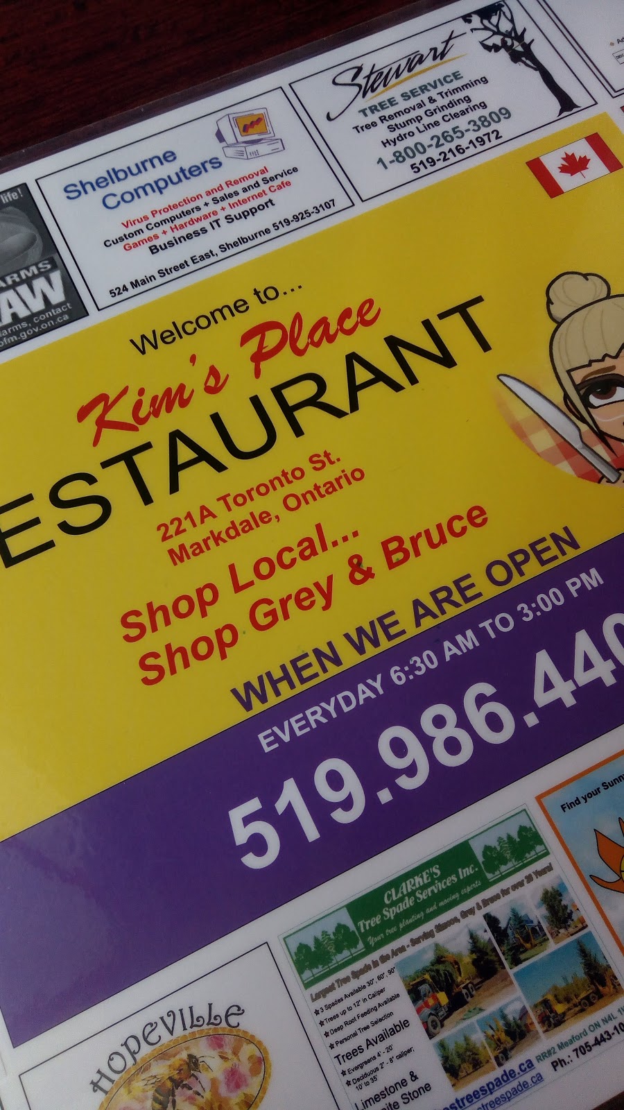 KIMS PLACE RESTAURANT | 221 Toronto St S, Markdale, ON N0C 1H0, Canada | Phone: (519) 986-4400