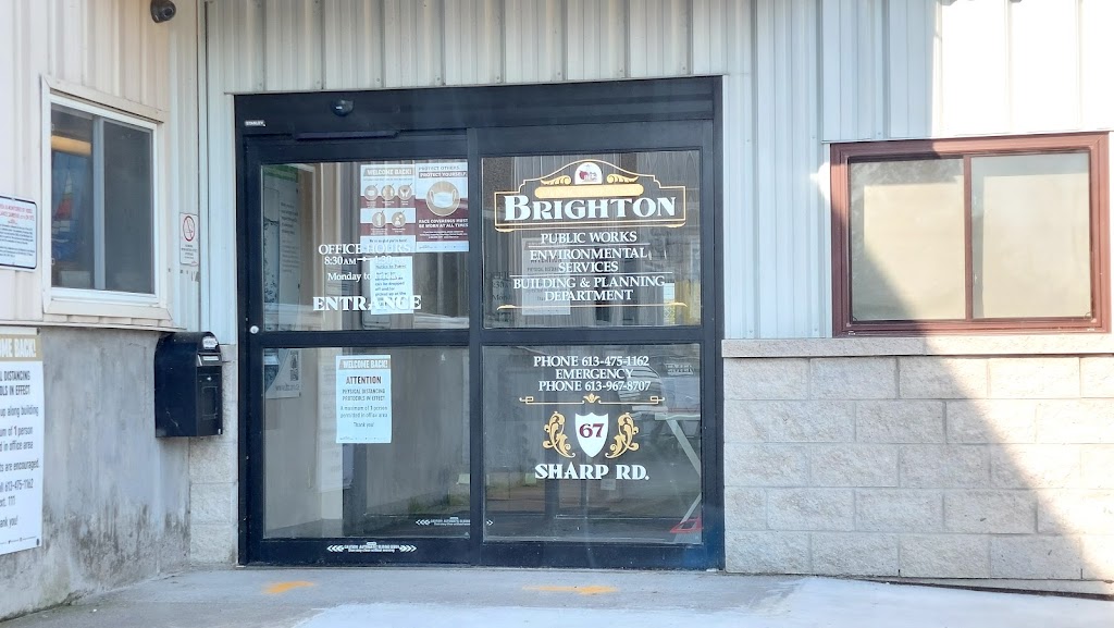 Brighton Building Dept | 67 Sharp Rd, Brighton, ON K0K 1H0, Canada | Phone: (613) 475-1162