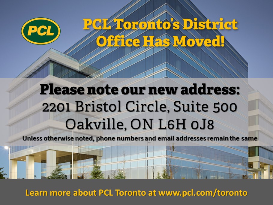 PCL Constructors Canada Inc. | 2201 Bristol Cir Suite 500, Oakville, ON L6H 0J8, Canada | Phone: (905) 276-7600