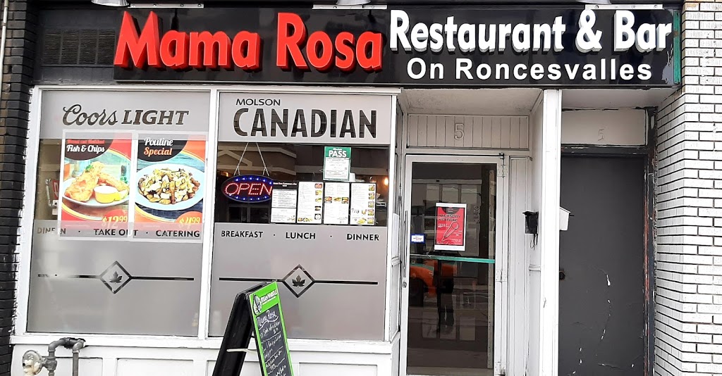 Mama Rosa Restaurant & Bar Roncesvalles | 5 Roncesvalles Ave, Toronto, ON M6R 2K2, Canada | Phone: (647) 345-1995