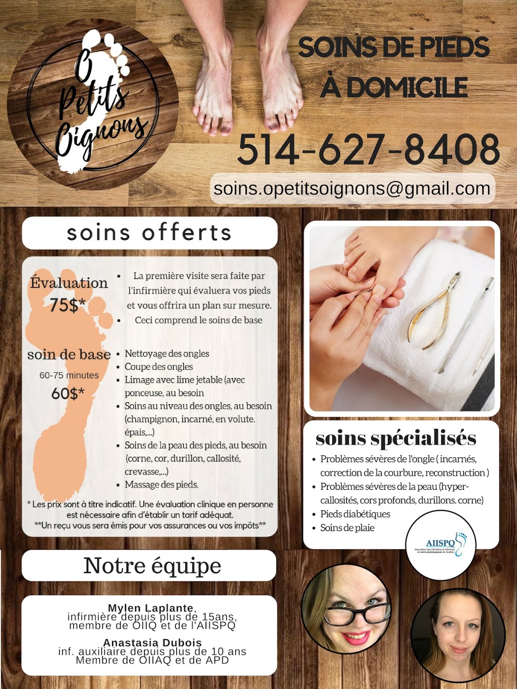 soins des pieds O petits oignons | 49 Rue du Hauban, Oka, QC J0N 1E0, Canada | Phone: (514) 627-8408