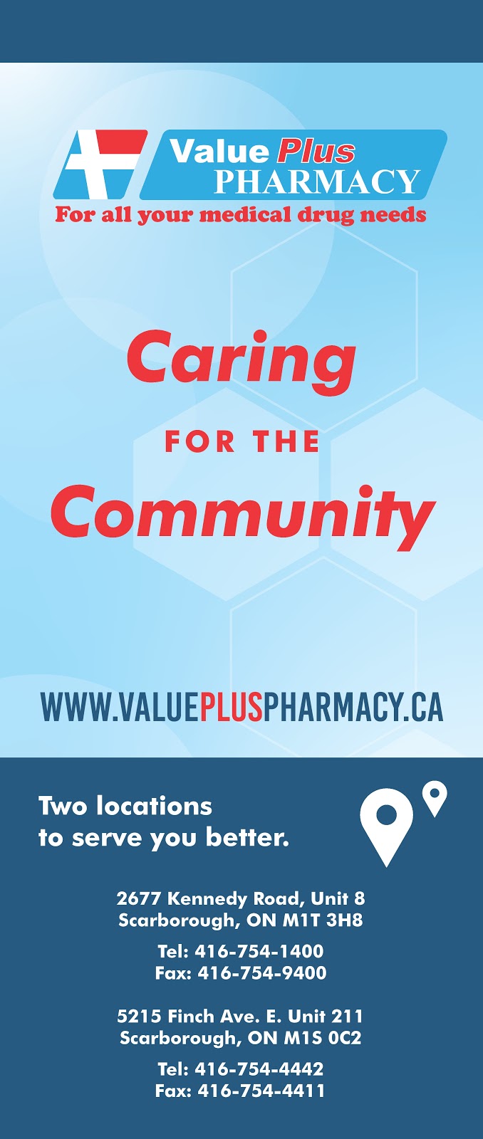 ValuePlus Pharmacy | 5215 Finch Ave E Unit 211, Scarborough, ON M1S 0C2, Canada | Phone: (416) 754-4442