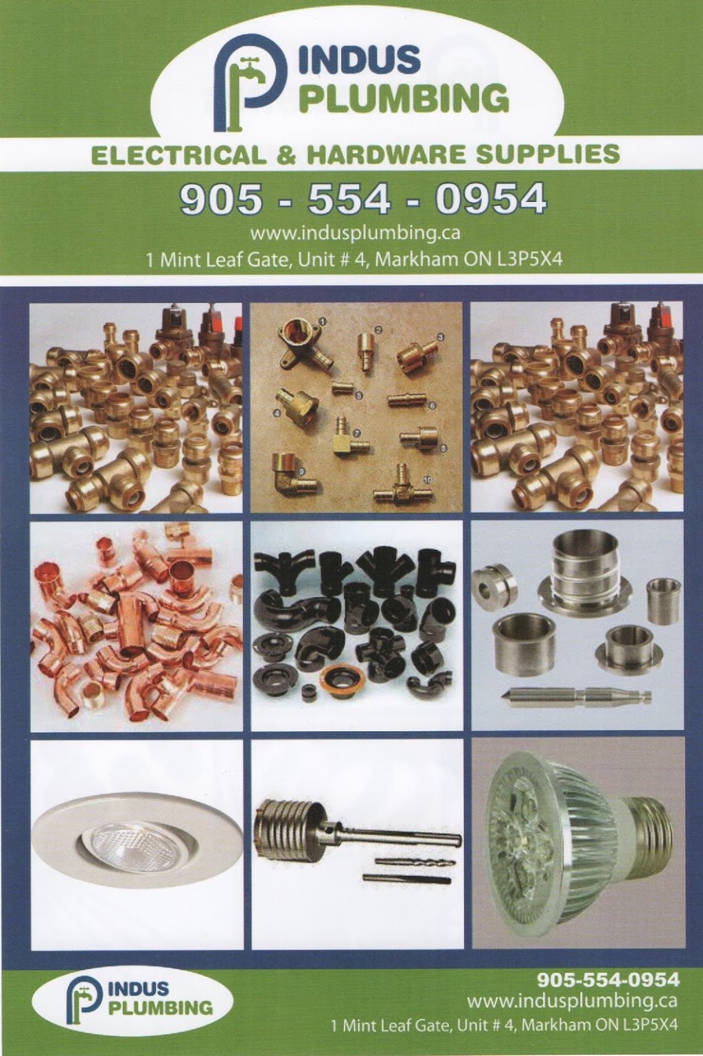 Indus Plumbing, Electrical & Hardware Supplies | 1 Mintleaf Gate Unit #4, Markham, ON L3P 5X4, Canada | Phone: (905) 554-0954