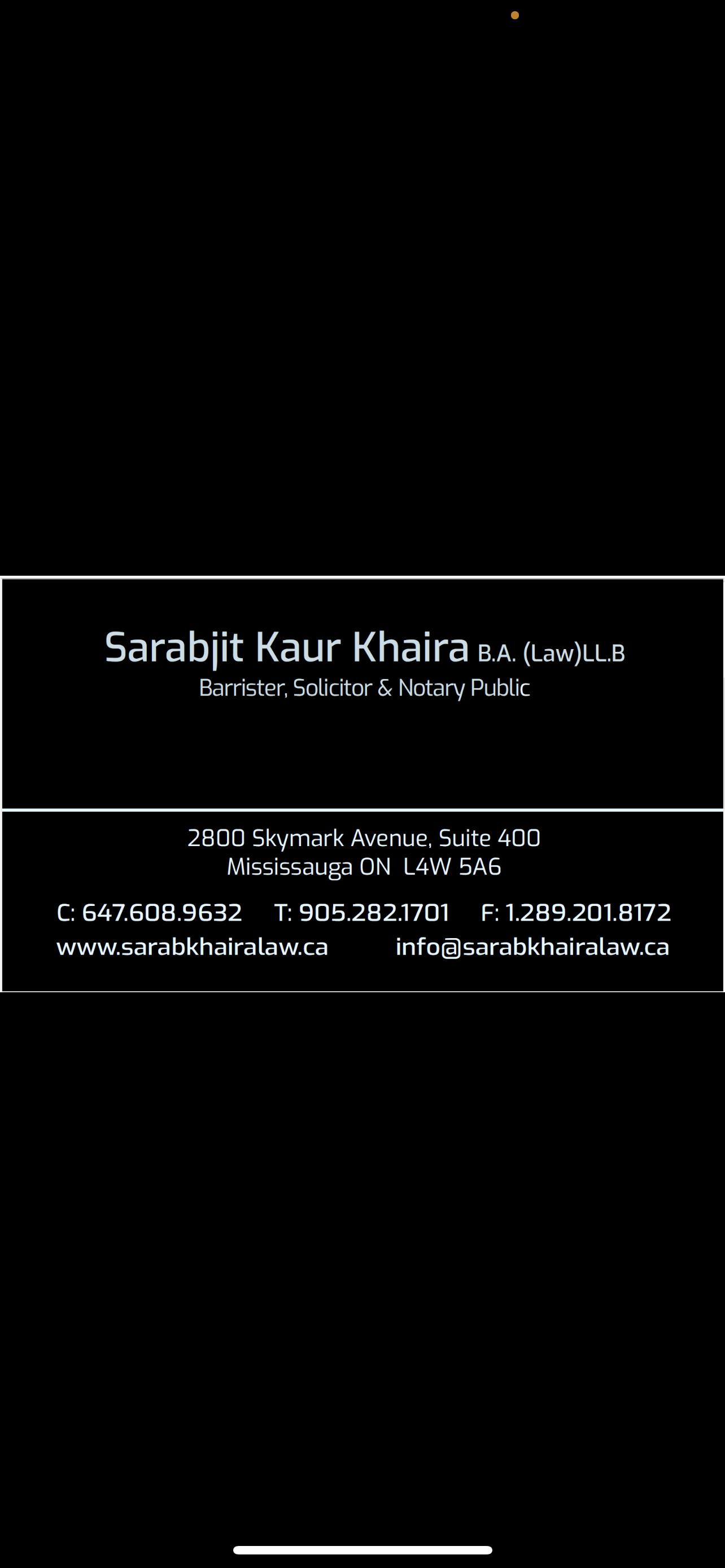 Sarab Khaira law Professional Corporation | 373 Steeles Ave W Unit 204, Brampton, ON L6Y 0P8, Canada | Phone: (905) 793-0079