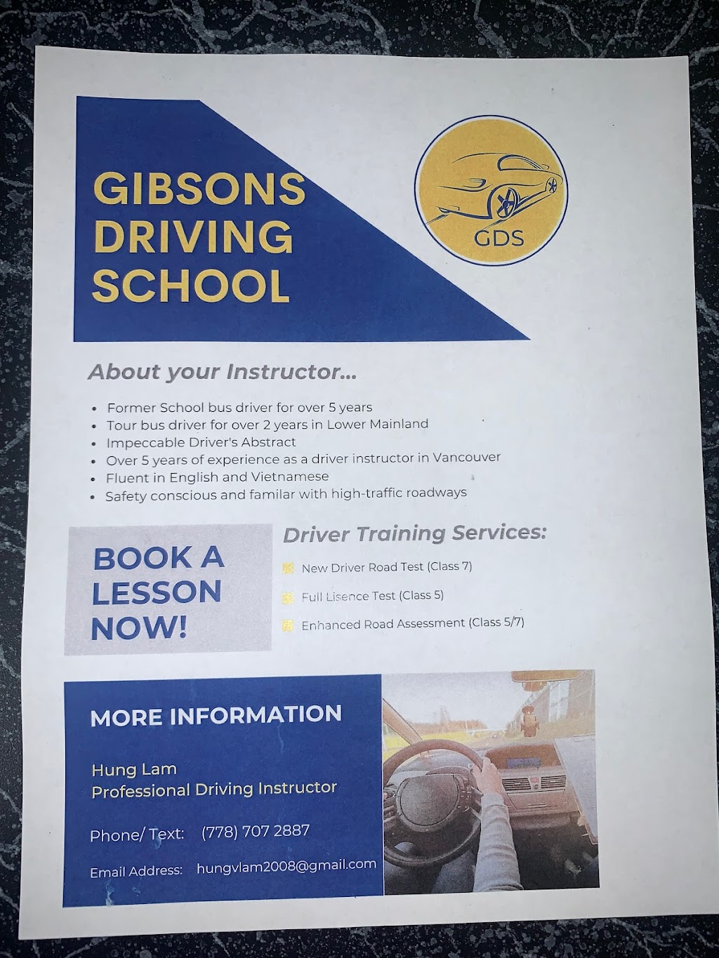 Gibsons Driving School | 576 Shaw Rd, Gibsons, BC V0N 1V8, Canada | Phone: (778) 707-2887