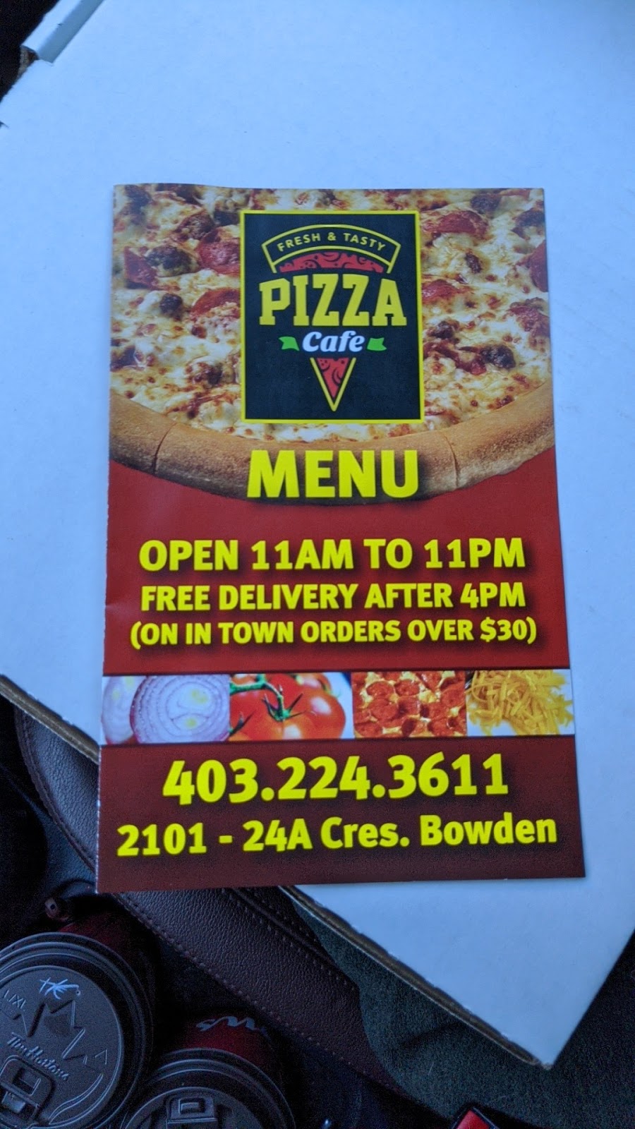 Pizza Café | 3-2101 24A Crescent, Bowden, AB T0M 0K0, Canada | Phone: (403) 224-3611