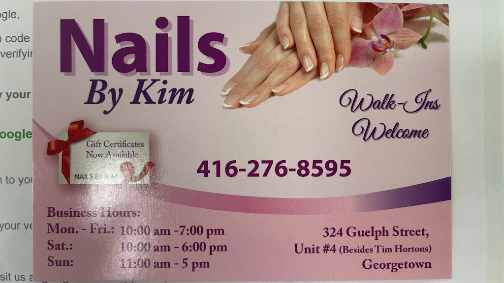 Nails By Kim | 324 Guelph St, Georgetown, ON L7G 4B2, Canada | Phone: (416) 276-8595