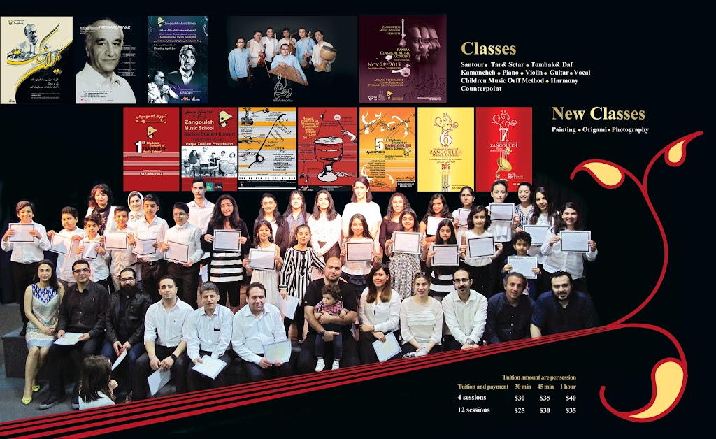 Zangouleh Music & Arts School | 7 Fleance Dr, Thornhill, ON L3T 3J8, Canada | Phone: (647) 866-7912