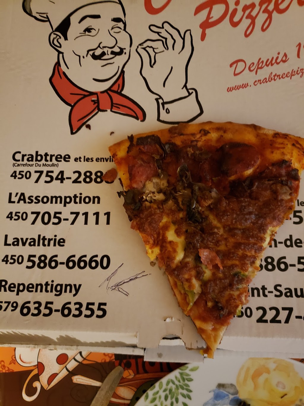 Crabtree Pizzeria Repentigny | 370 Rue Notre-Dame, Repentigny, QC J6A 2S5, Canada | Phone: (579) 635-6355