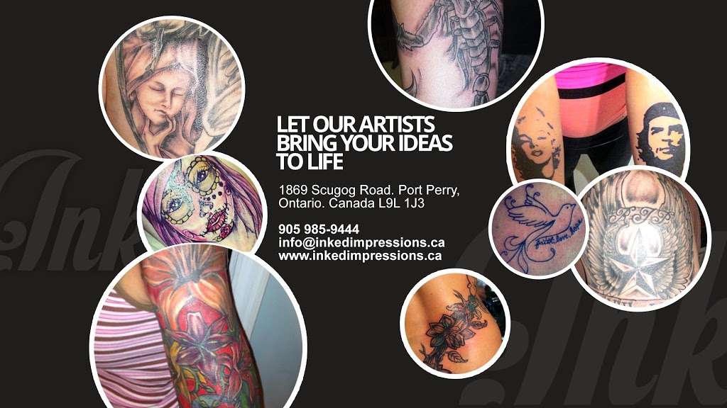 Inked Impressions Tattoo & Body Piercing Studio | 1869 Scugog St, Port Perry, ON L9L 1J3, Canada | Phone: (905) 985-9444