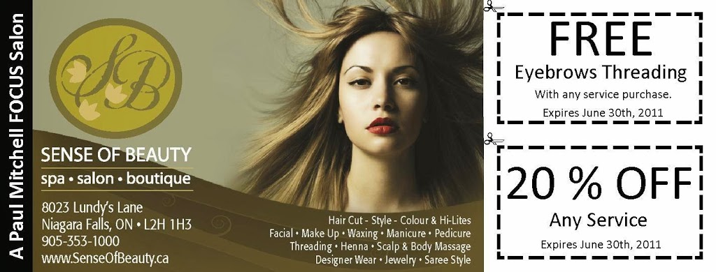 Sense Of Beauty Salon | 8023 Lundys Ln, Niagara Falls, ON L2H 1H3, Canada | Phone: (905) 353-1000