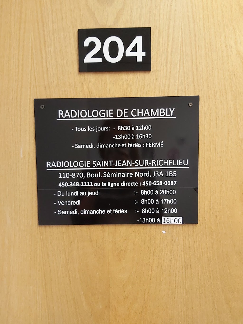 Clinique Radiologique du Haut-Richelieu | 870 Bd du Séminaire N #110, Saint-Jean-sur-Richelieu, QC J3A 1B5, Canada | Phone: (450) 348-1111