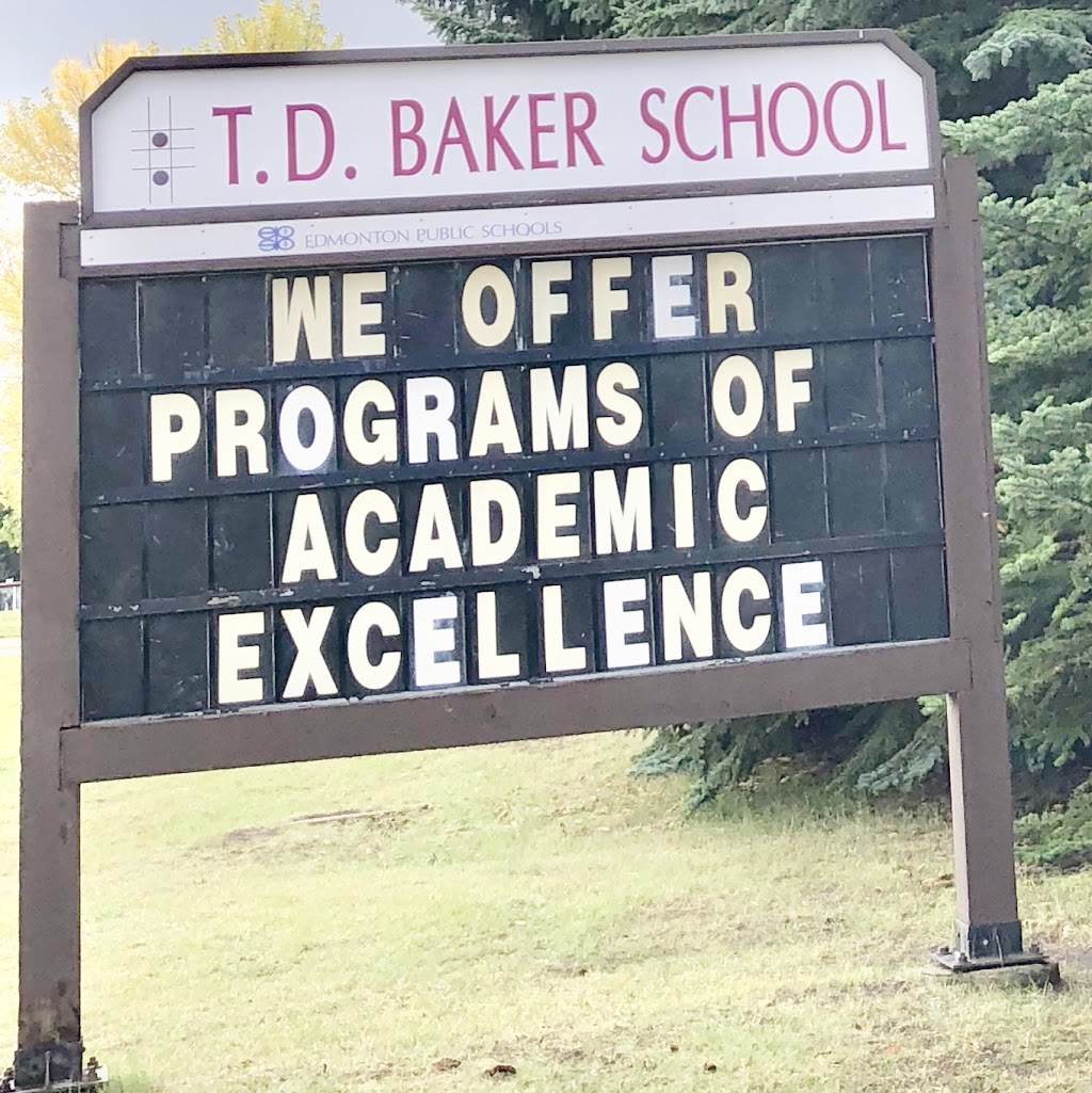 T. D. Baker School | 1750 Mill Woods Rd E, Edmonton, AB T6L 5C5, Canada | Phone: (780) 462-5496