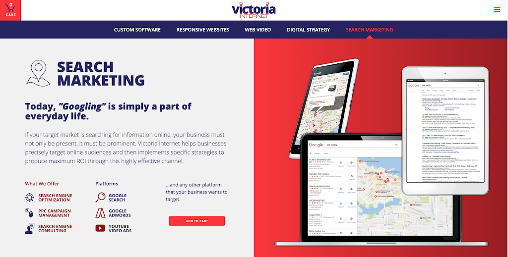 VICTORIA INTERNET | 300 - 1095 McKenzie Ave, Victoria, BC V8P 2L5, Canada | Phone: (250) 858-1088