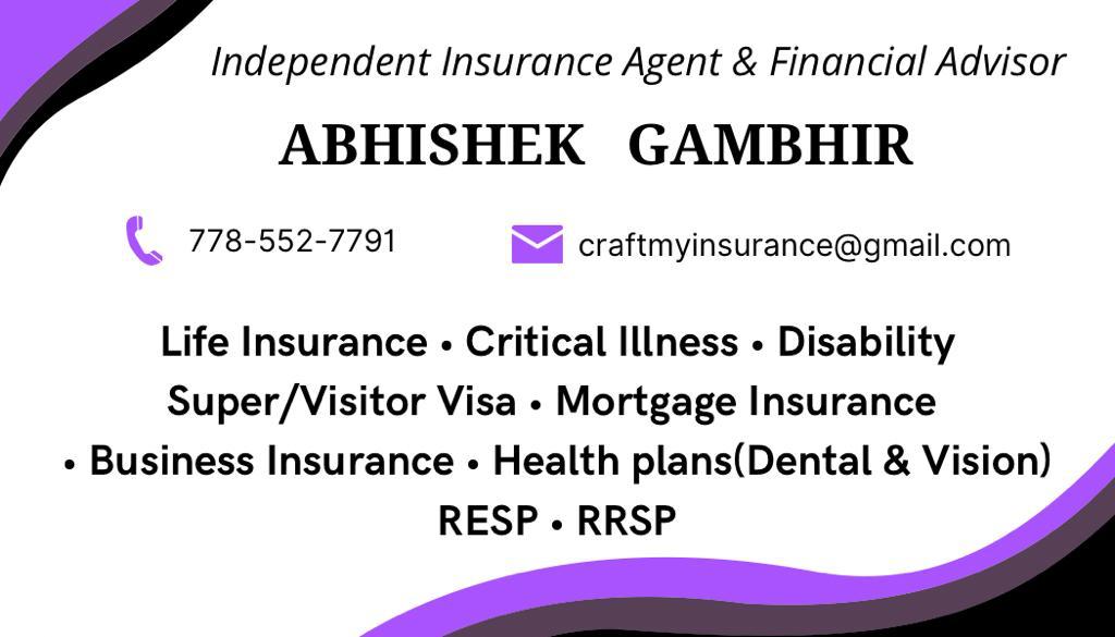 Craft My Insurance | #14532, Surrey, BC V3S 3W9, Canada | Phone: (778) 552-7791