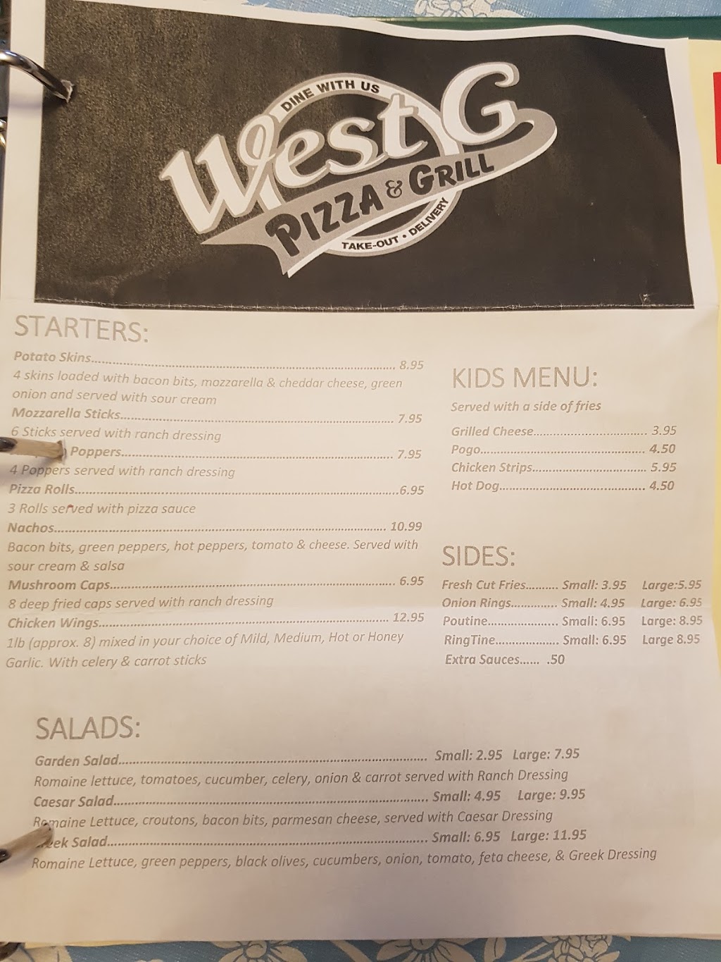 West G Pizza & Grill | 1008 St Andrews Ct, West Guilford, ON K0M 2S0, Canada | Phone: (705) 754-9141