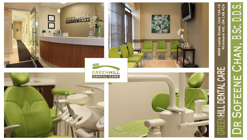 Greenhill Dental Care - Dr. Sofeene Chan | 9688 Leslie Street, Units 13A-15, Leslie St, Richmond Hill, ON L4B 4C4, Canada | Phone: (647) 547-6806